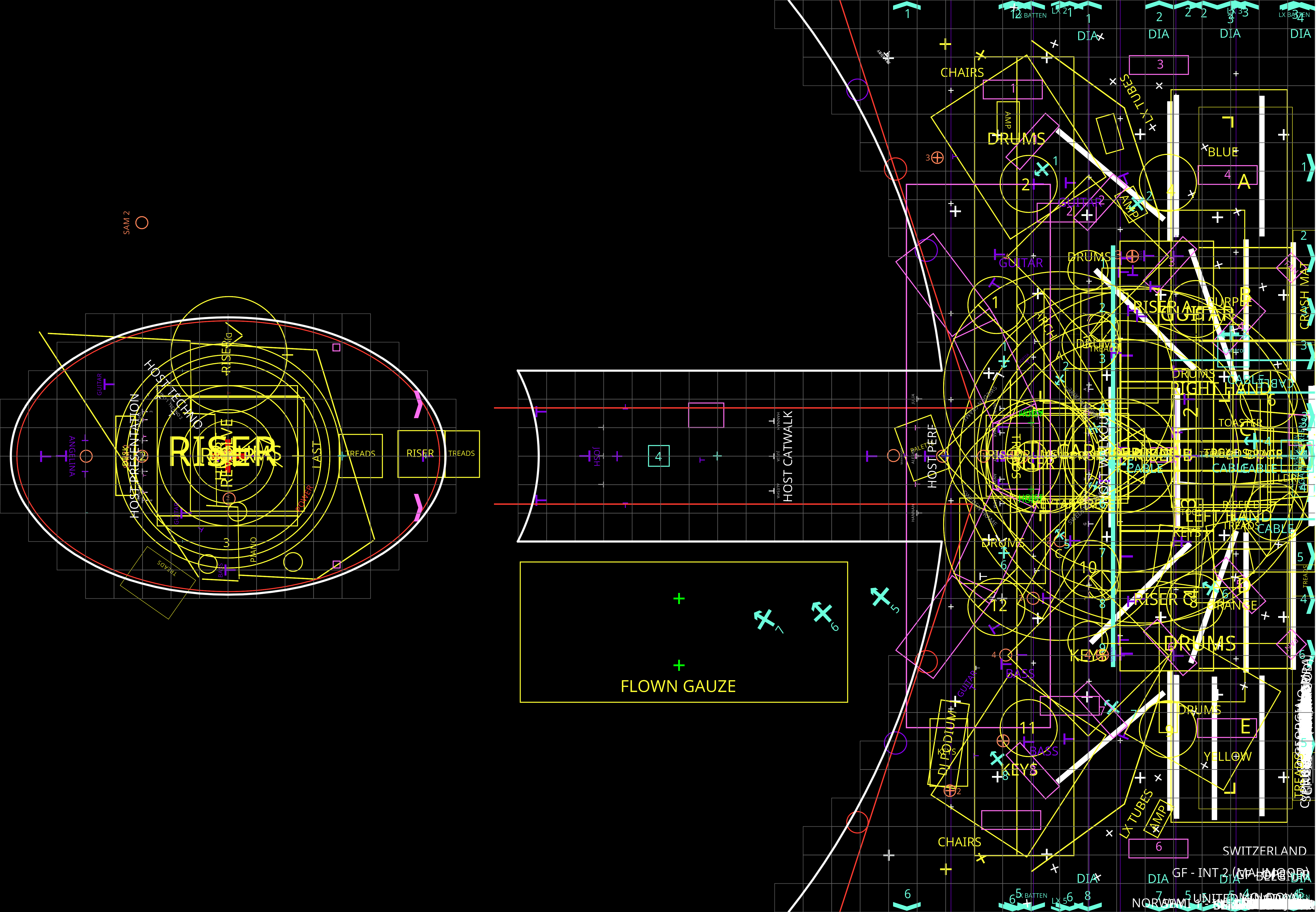 drawing of stage set design